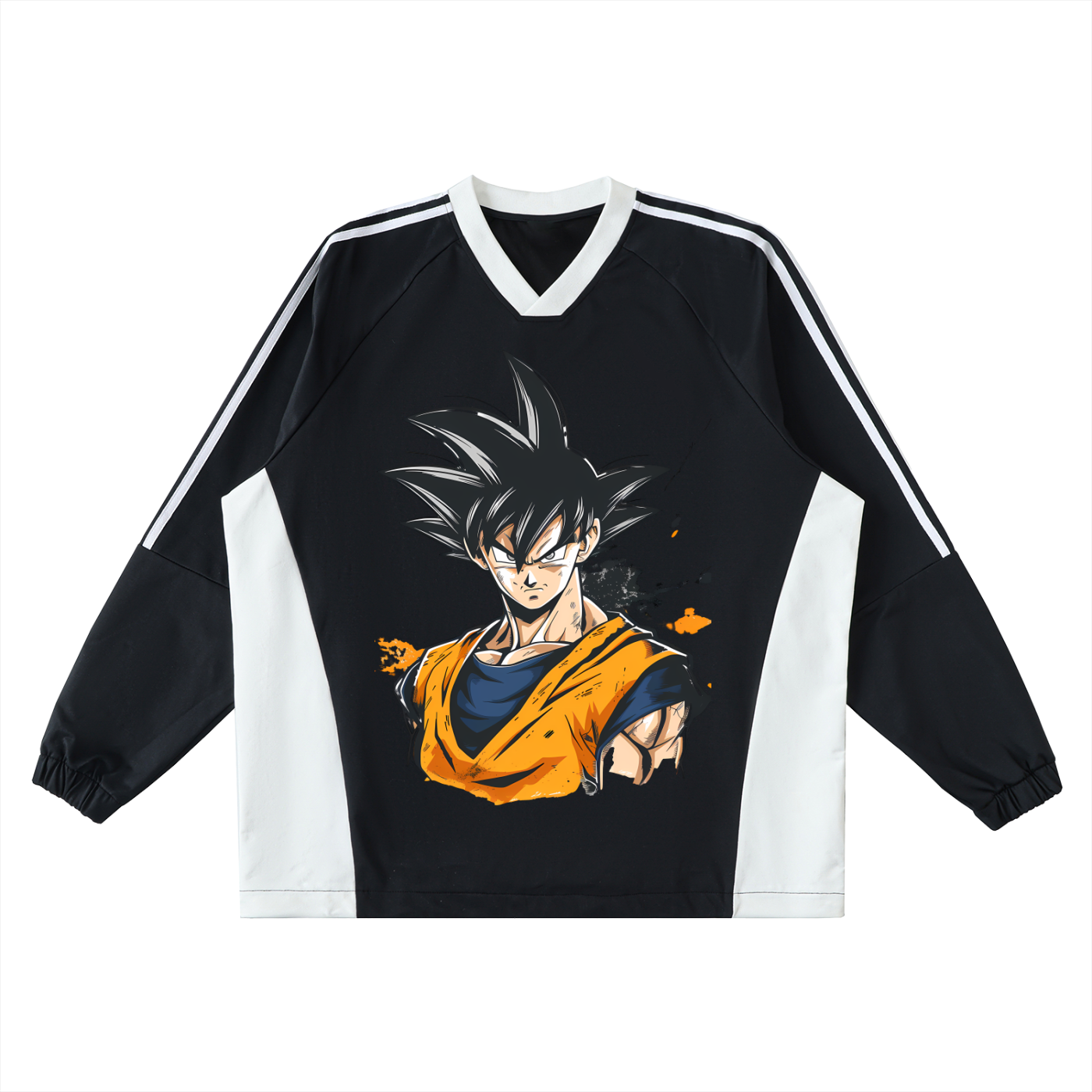 Goku - Color-Block V-Neck T-Shirt