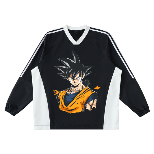 Goku - Color-Block V-Neck T-Shirt